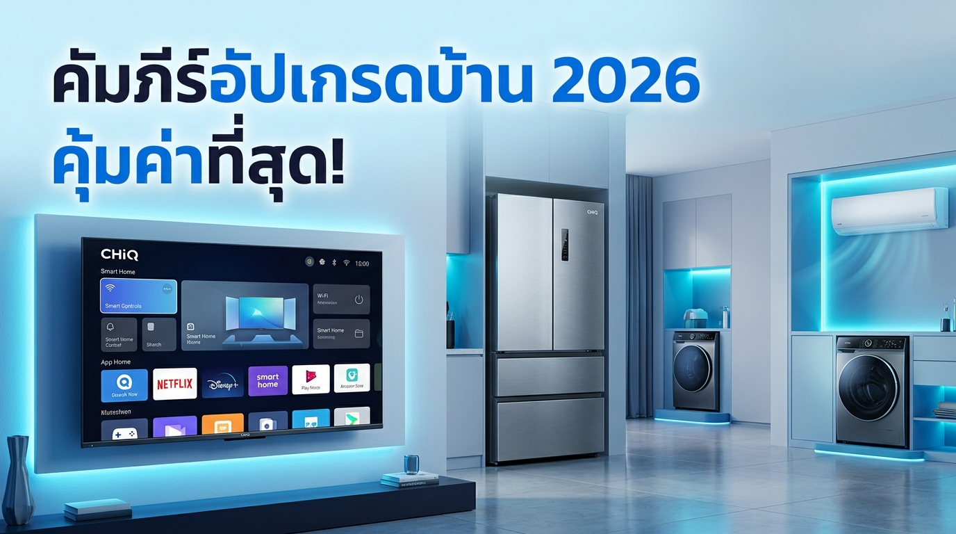 รูปภาพประกอบบทความ: คัมภีร์อัปเกรดบ้านปี 2026: เลือกเครื่องใช้ไฟฟ้า CHiQ อย่างไรให้คุ้มค่าที่สุด