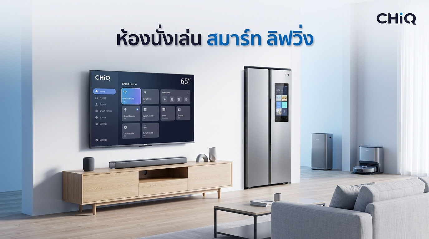 A modern smart kitchen with CHiQ Multi-door Refrigerator and fresh organic vegetables
