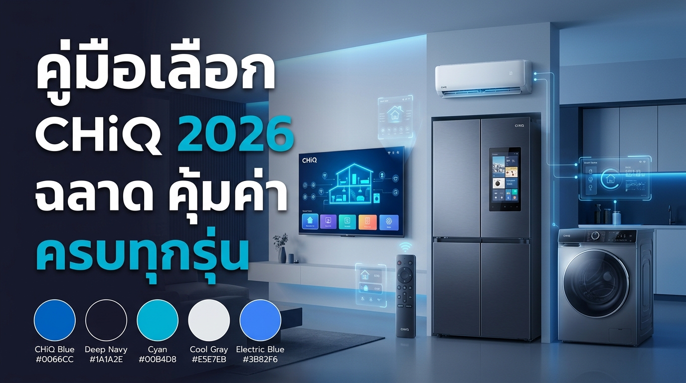รูปภาพประกอบบทความ: คัมภีร์เลือกเครื่องใช้ไฟฟ้า CHiQ ปี 2026: ฉลาด คุ้มค่า ตอบโจทย์ทุกไลฟ์สไตล์