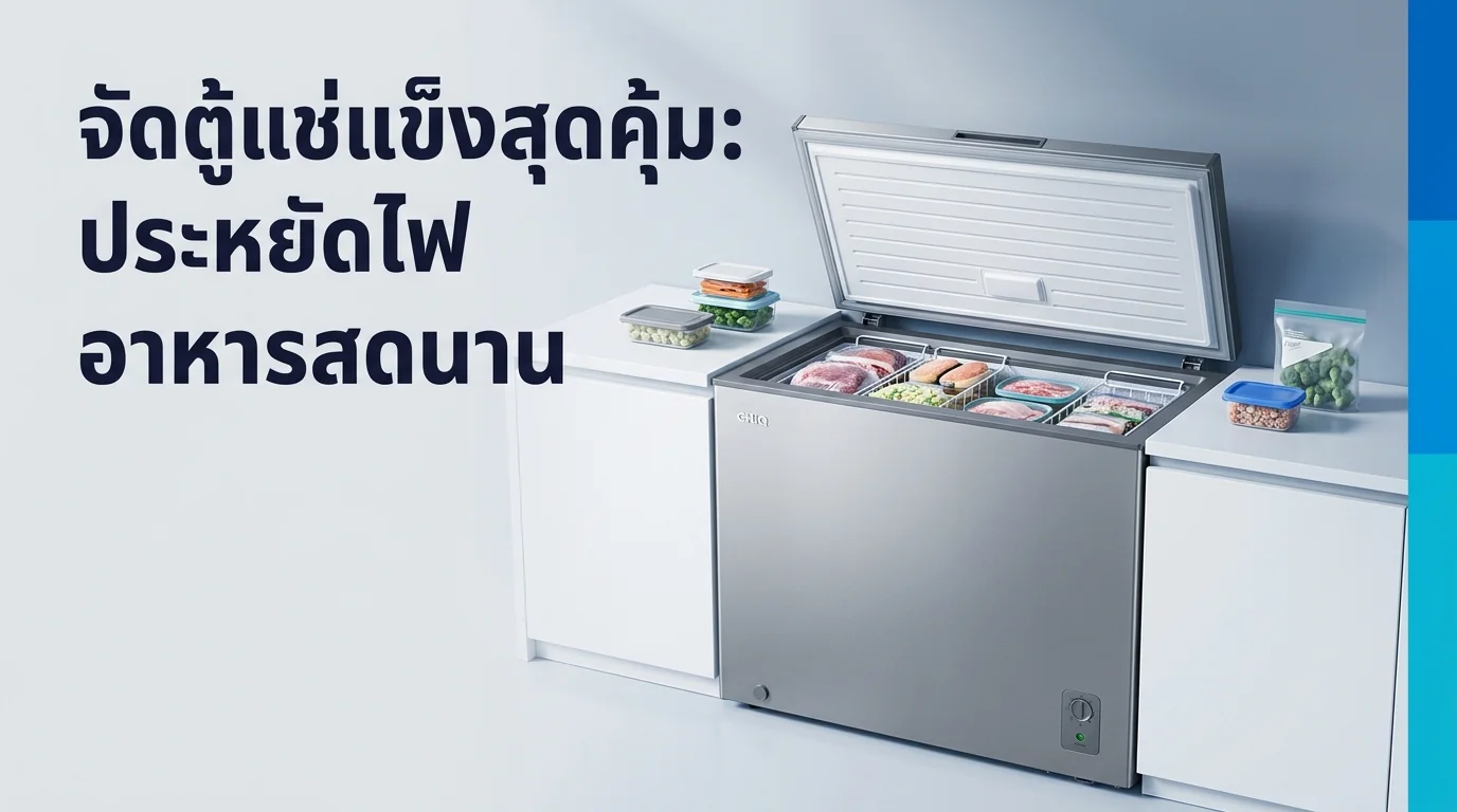 รูปภาพประกอบบทความ: เคล็ดลับจัดตู้แช่แข็งให้ประหยัดไฟและถนอมอาหารได้นานขึ้น โดยเน้นสินค้าตู้แช่ CHiQ